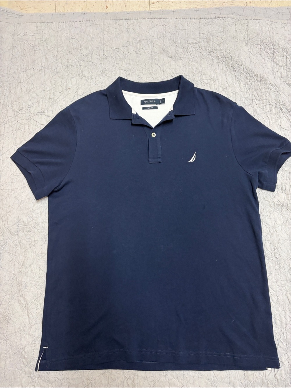Nautica Men's Navy Polo with White Sail Emblem